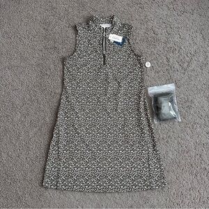 Tommy Bahama Quarter Zip Sleeveless Golf Mini Dress Womens S